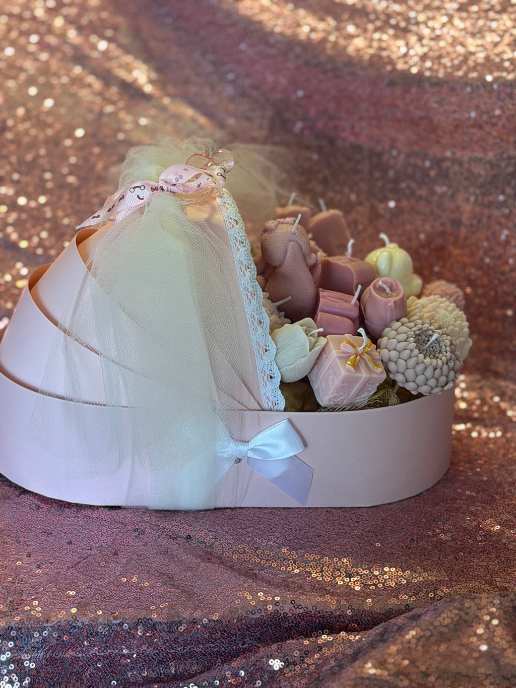 Bundle of Joy - Baby Girl Candle Crib